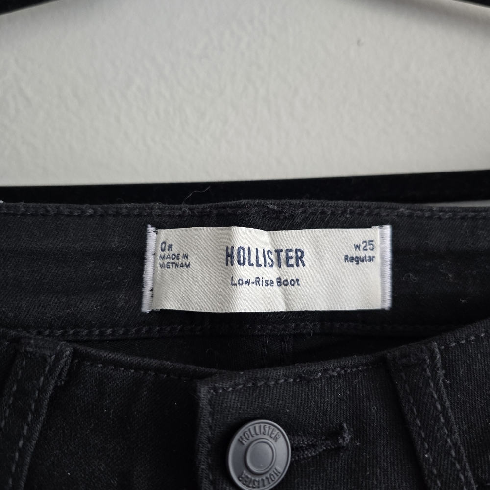 Hollister Low Rise Boot Black Jeans 25 - Picture 2 of 7